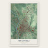 Meadville, Pennsylvania map print, the full design