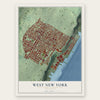 West New York, New Jersey map print, the full design