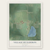 Elderon, Wisconsin map print, the full design