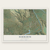 Marmarth, North Dakota map print, the full design