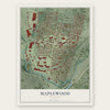 Maplewood, Missouri map print, the full design