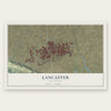 Lancaster, California map print, the full design