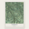 Vermont, Wisconsin map print, the full design