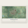 Marysville, Kansas map print, the full design