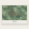 Avilla, Indiana map print, the full design