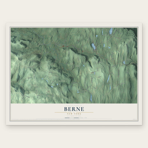 Berne, New York map print, the full design