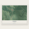 Toxey, Alabama map print, the full design