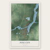 Pine City, Minnesota map print, the full design