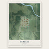 Deweese, Nebraska map print, the full design