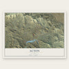 Acton, California map print, the full design