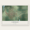 Carthage, Illinois map print, the full design
