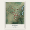 St. Paul, Oregon map print, the full design