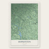 Hopkinton, New York map print, the full design
