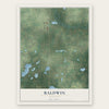 Baldwin, Minnesota map print, the full design