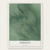 Burbank, Oklahoma map print, the full design