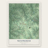 Wentworth, North Carolina map print, the full design