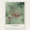 Orangeville, Maryland map print, the full design