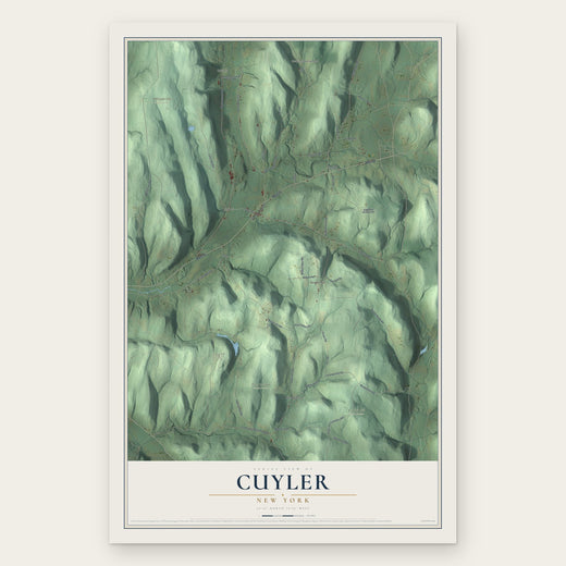 Cuyler, New York map print, the full design