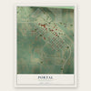 Portal, North Dakota map print, the full design