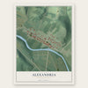 Alexandria, Pennsylvania map print, the full design