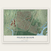 Pelham Manor, New York map print, the full design