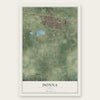 Donna, Texas map print, the full design