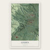 Linden, Tennessee map print, the full design