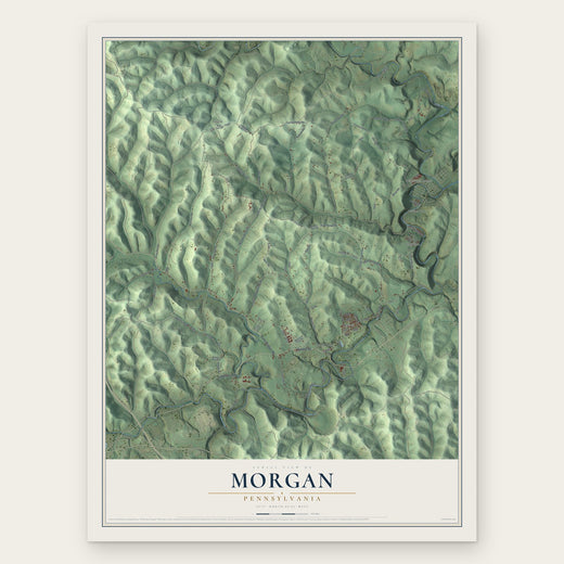 Morgan, Pennsylvania map print, the full design