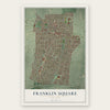 Franklin Square, New York map print, the full design