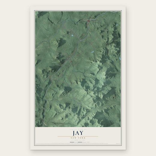 Jay, New York map print, the full design