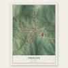 Oregon, Missouri map print, the full design