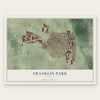 Franklin Park, Illinois map print, the full design
