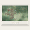 Robinson, Illinois map print, the full design