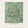 Dumbarton, Virginia map print, the full design