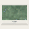 Gilead, Michigan map print, the full design