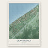Grand Beach, Michigan map print, the full design