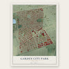 Garden City Park, New York map print, the full design