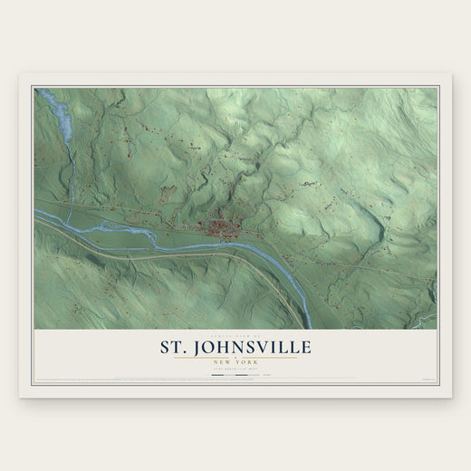 St. Johnsville, New York map print, the full design