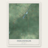 Indianfields, Michigan map print, the full design