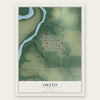 Oketo, Kansas map print, the full design