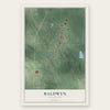 Baldwyn, Mississippi map print, the full design