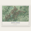 Johns Creek, Georgia map print, the full design