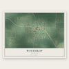 Winthrop, Arkansas map print, the full design