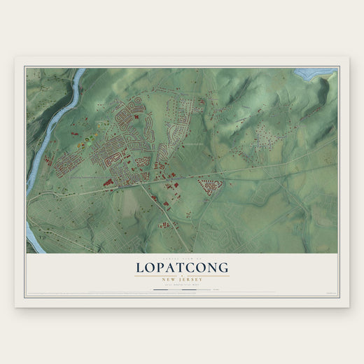 Lopatcong, New Jersey map print, the full design