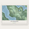 Evangeline, Michigan map print, the full design