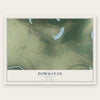 Powhatan, Louisiana map print, the full design