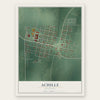 Achille, Oklahoma map print, the full design