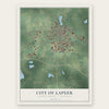 Lapeer, Michigan map print, the full design