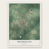 Brookhaven, Mississippi map print, the full design