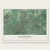 Heathcote, New Jersey map print, the full design